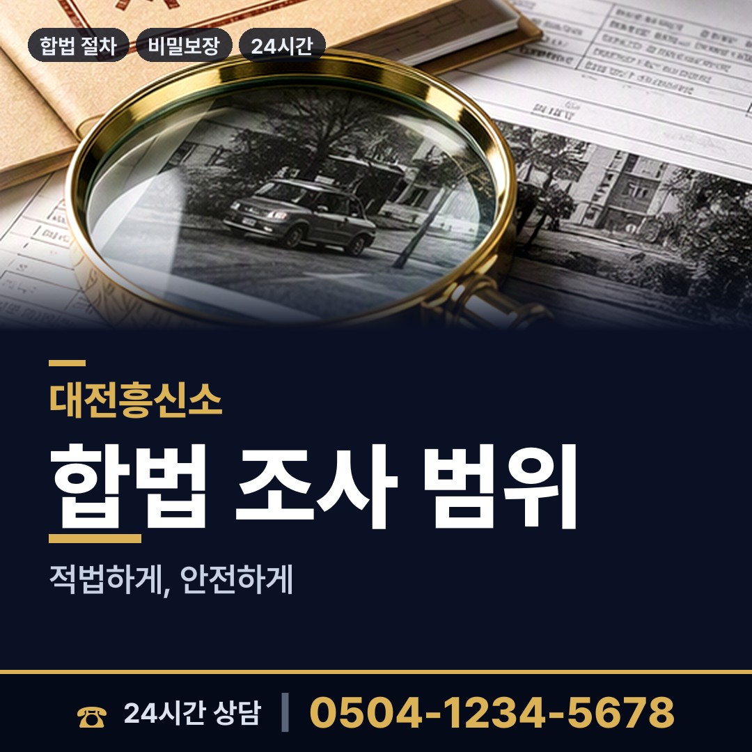 대전 대청동 기업탐정 상담 안내